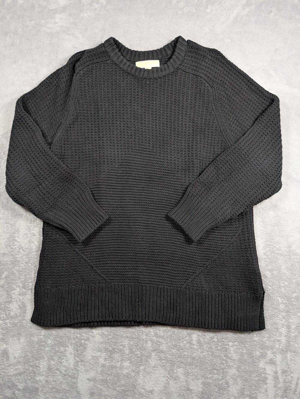 Michael Kors Knitted Sweater Womens Size Large Black Comfy Quiet Luxury Casual
